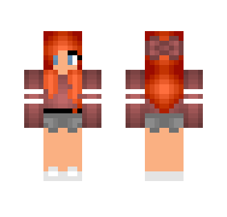 Download Red Hair Girl Cloths 1 Minecraft Skin For Free.