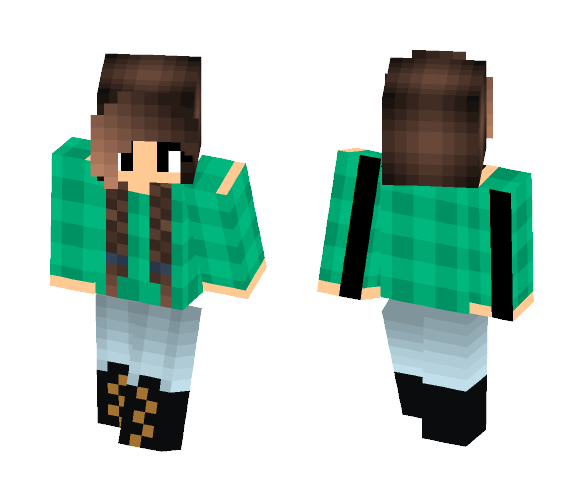Green Flannel - Female Minecraft Skins - image 1