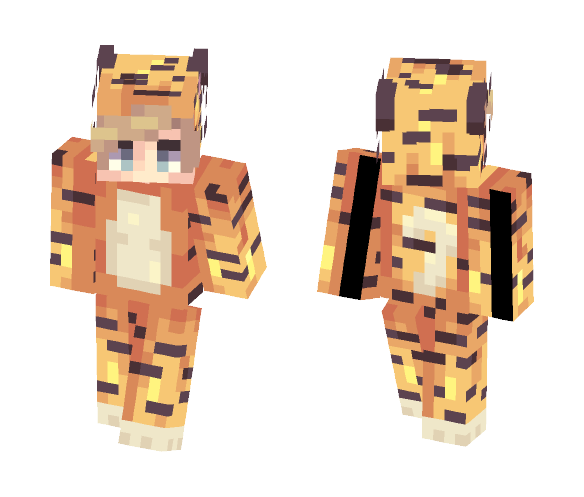 Tiger Onesie ! - Female vers in dec - Male Minecraft Skins - image 1