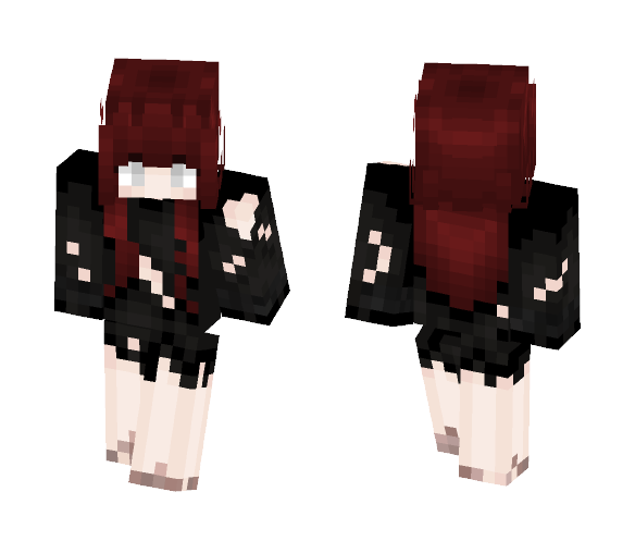 Ash - Gothic Coal Girl - Girl Minecraft Skins - image 1