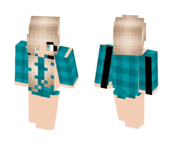Turquoise Plaid - Female Minecraft Skins - image 1