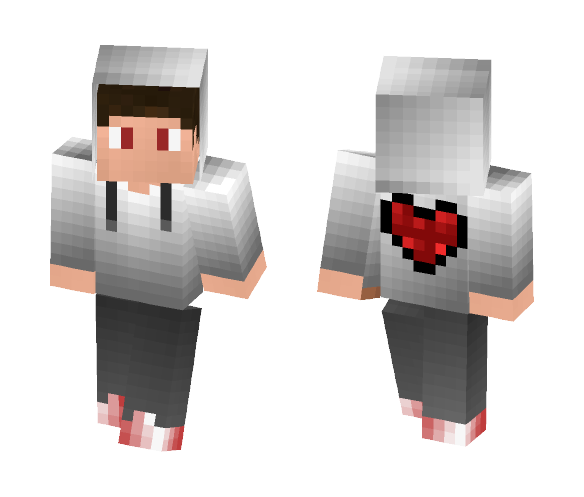Heart Hooded Teen! - Male Minecraft Skins - image 1