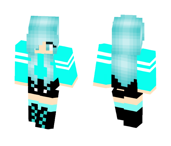 Cool Blue School Girl - Girl Minecraft Skins - image 1