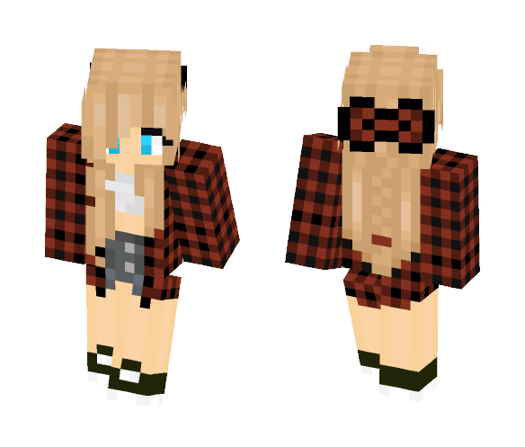 Red Flannel // Gracecreeper10 - Female Minecraft Skins - image 1