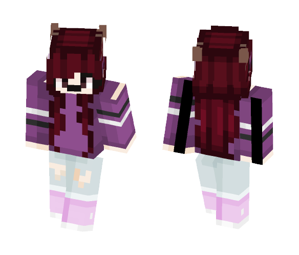 Ripped jeans and stripes! ♡ - Female Minecraft Skins - image 1