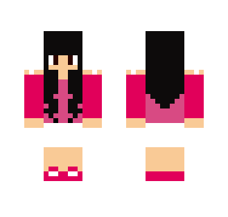 Black Hair Girl - Color Haired Girls Minecraft Skins - image 2