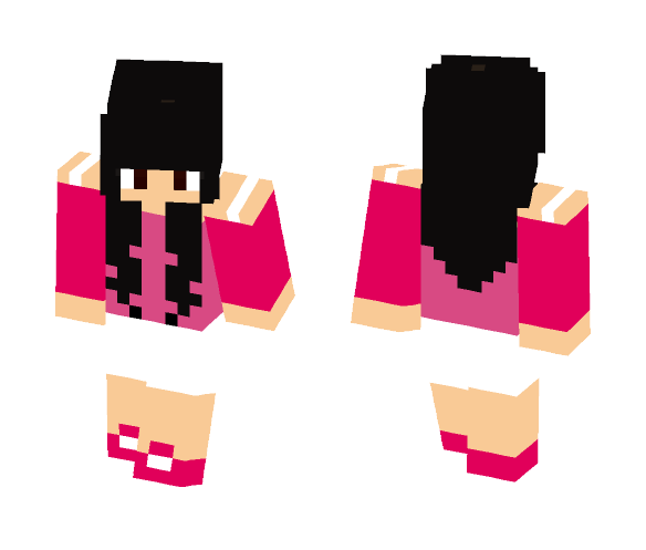 Black Hair Girl - Color Haired Girls Minecraft Skins - image 1