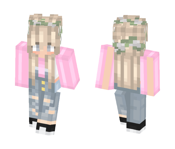 pink overall girl ; truthinq - Girl Minecraft Skins - image 1