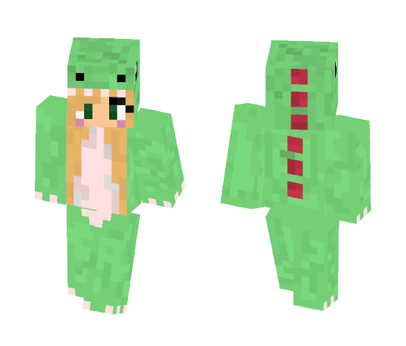 Dino Onesie - Female Minecraft Skins - image 1