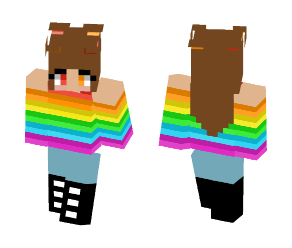 Rainbow Girl~! - Female Minecraft Skins - image 1