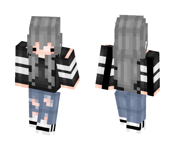 Gray Adidas - Female Minecraft Skins - image 1