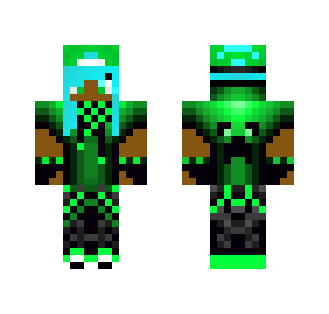 Cool Creeper Girl (green) - Girl Minecraft Skins - image 2
