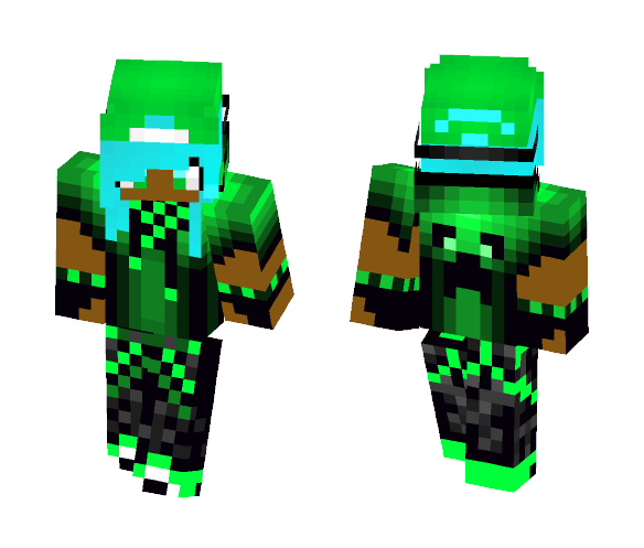 Cool Creeper Girl (green) - Girl Minecraft Skins - image 1