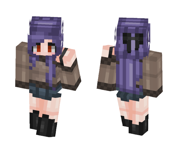 Lilac Wolf Girl - Girl Minecraft Skins - image 1