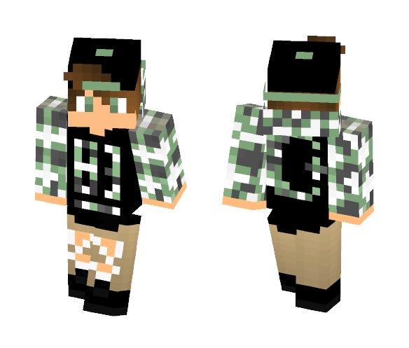 Green MoonStar Awesome And PvP - Male Minecraft Skins - image 1