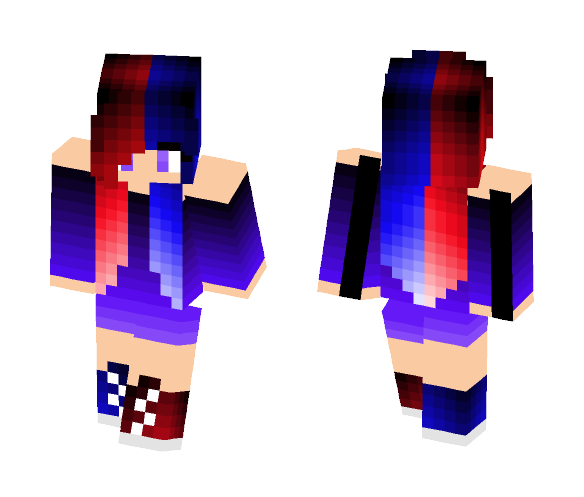 Girl Red VS Blue - Girl Minecraft Skins - image 1