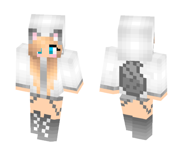 Download Blonde Wolf Girl Minecraft Skin for Free. 