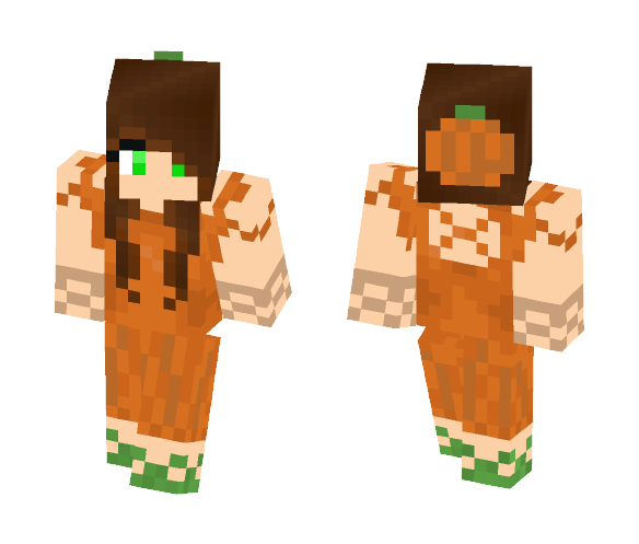 Pumpkin Dress - Female Minecraft Skins - image 1