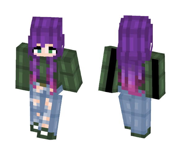Pink-Purple Camoflage - Female Minecraft Skins - image 1