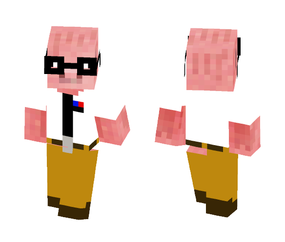Nerd Pig - Male Minecraft Skins - image 1