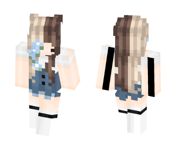 Flower Chibi Girl ; Bailscar18 Req - Girl Minecraft Skins - image 1