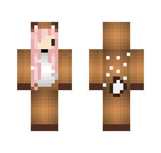 Pink hair deer girl - Color Haired Girls Minecraft Skins - image 2