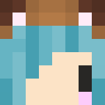 Blue hair reindeer girl - Color Haired Girls Minecraft Skins - image 3