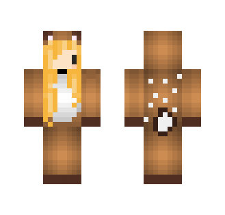 Yellow hair deer girl - Color Haired Girls Minecraft Skins - image 2