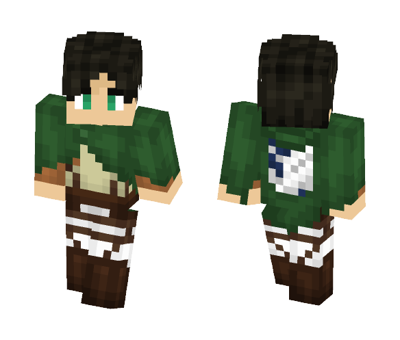 Cloaked Eren - Male Minecraft Skins - image 1