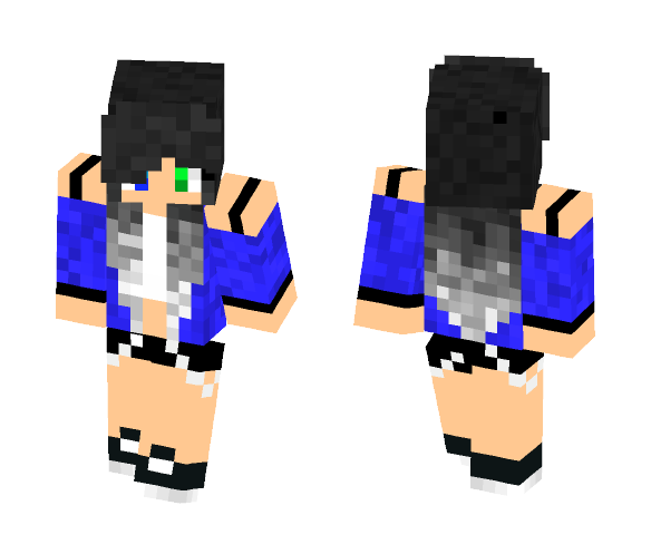 Random Cute Blue Girl - Cute Girls Minecraft Skins - image 1