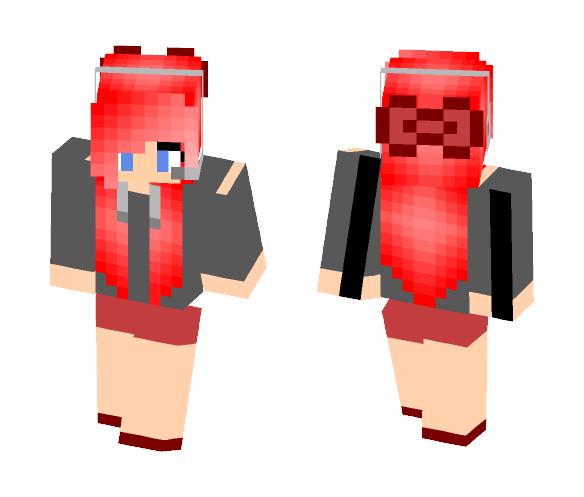 red hair gamer - Female Minecraft Skins - image 1