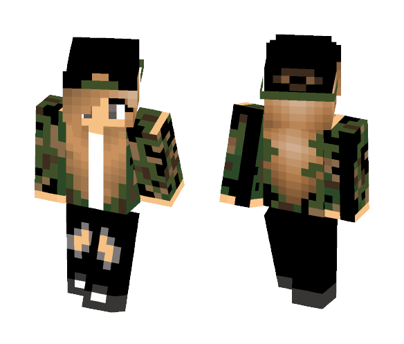 Download Cute Camo Girl Minecraft Skin for Free 