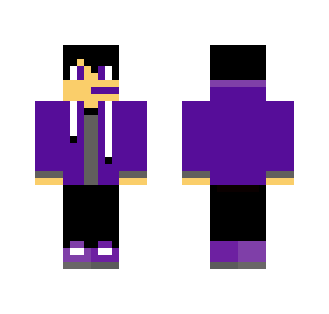 Purple Hoodie Gamer - Interchangeable Minecraft Skins - image 2