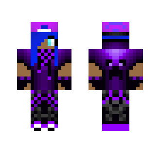 Cool Creeper Girl (purple) - Girl Minecraft Skins - image 2