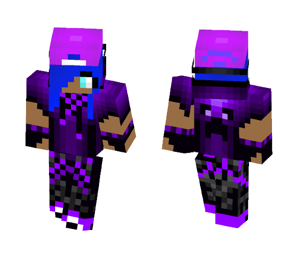 Cool Creeper Girl (purple) - Girl Minecraft Skins - image 1