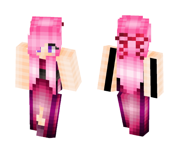 Pink Dress Girl - Girl Minecraft Skins - image 1