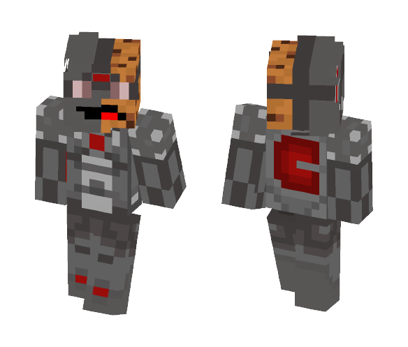 Cookie_CraftHD (Cyborg red) 2016 - Male Minecraft Skins - image 1