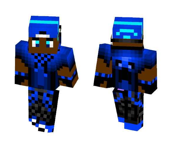 Cool Creeper boy (blue) - Boy Minecraft Skins - image 1