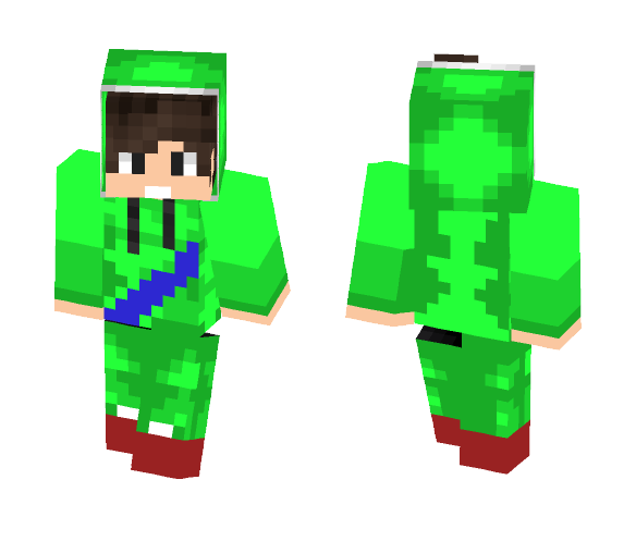 Houndsdendan's Green Hoodie - Male Minecraft Skins - image 1