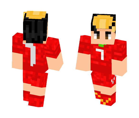 Christiando Ronaldo -Red uniform - Male Minecraft Skins - image 1
