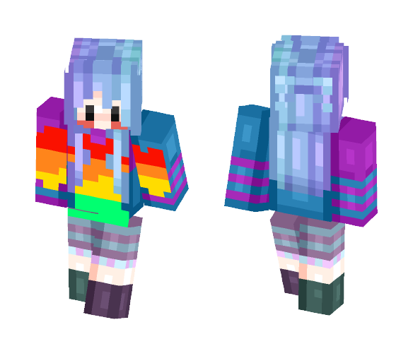 Kawaii rainbow girl - Girl Minecraft Skins - image 1