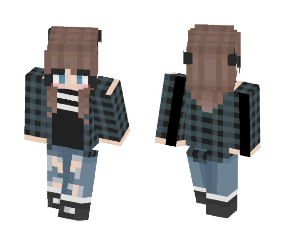 Deer Flannel Girl - Girl Minecraft Skins - image 1