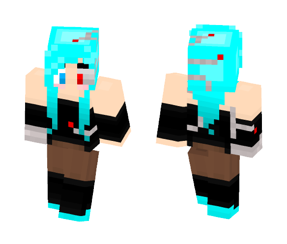 Diamond Shatter Cyborg - Female Minecraft Skins - image 1