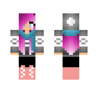 Pink hair fall girl - Color Haired Girls Minecraft Skins - image 2