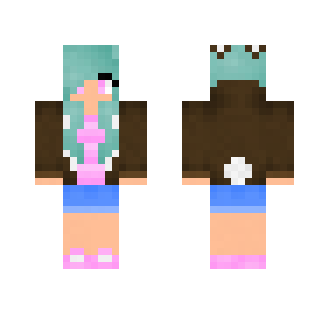 Bunny Hoodie Girl - Girl Minecraft Skins - image 2