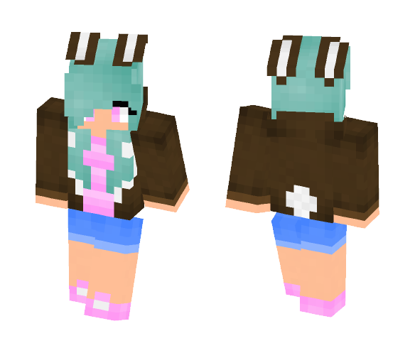 Bunny Hoodie Girl - Girl Minecraft Skins - image 1