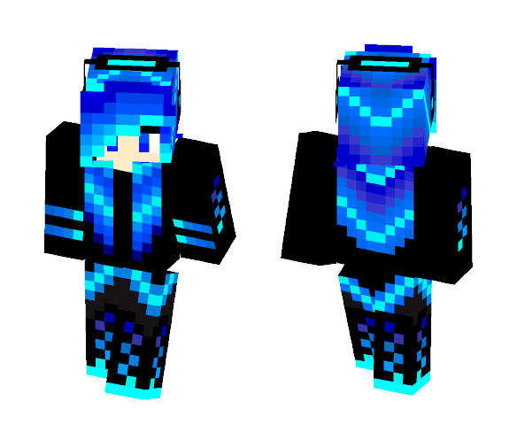 Flashy blue girl - Girl Minecraft Skins - image 1