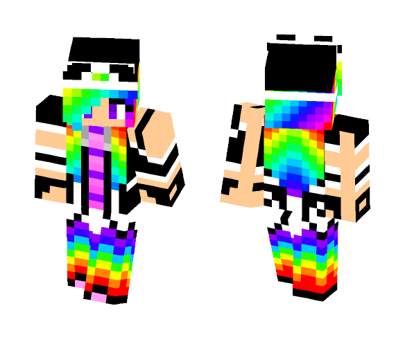 Rainbow Gangster Girl - Girl Minecraft Skins - image 1