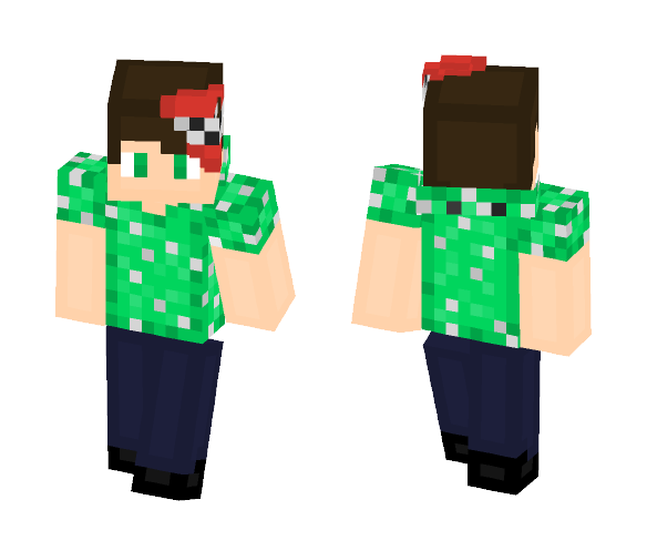 [REMASTERED] Teen - Creeper Edition - Male Minecraft Skins - image 1