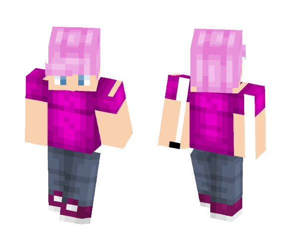 Cute Pink Shirt Boy - Boy Minecraft Skins - image 1